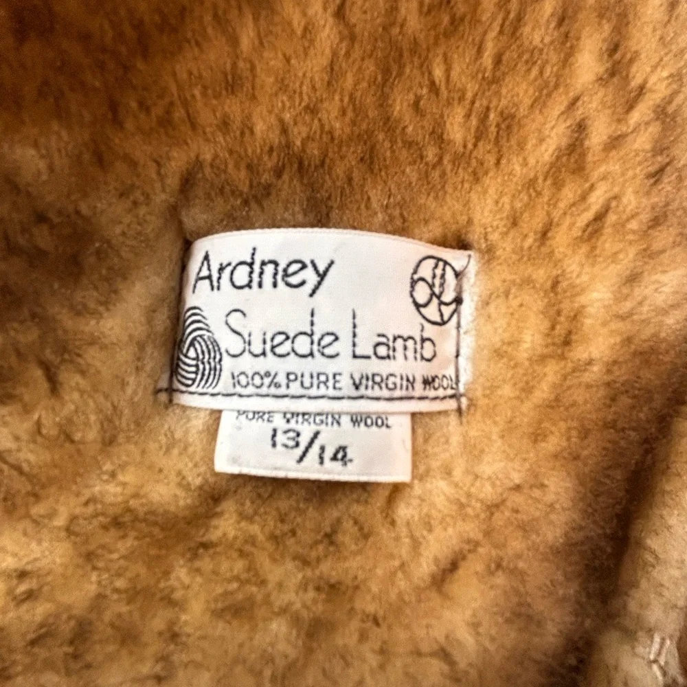 Ardeny LIKE NEW Women's LONG Tan LAMBS WOOL Coat - Picture 7 of 13